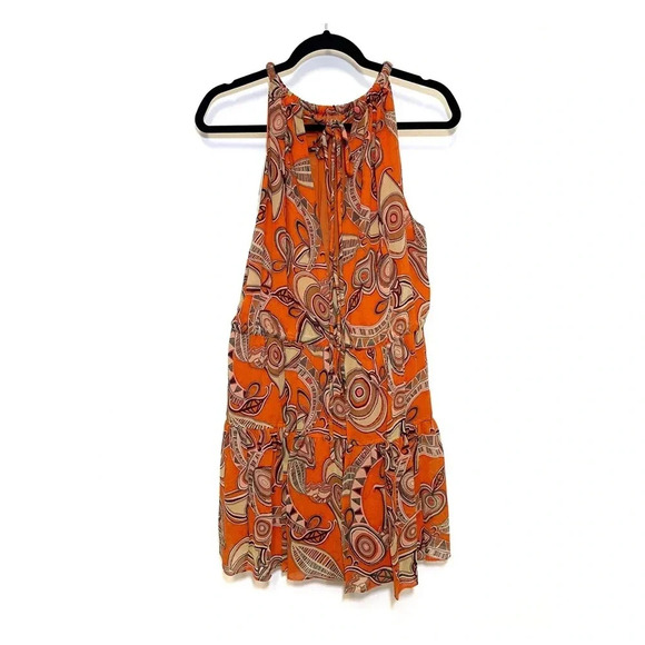 NWT A.L.C. Bella Silk Mini Dress - Floral Halter Pleated Dress - Tropical Resort - Picture 7 of 11